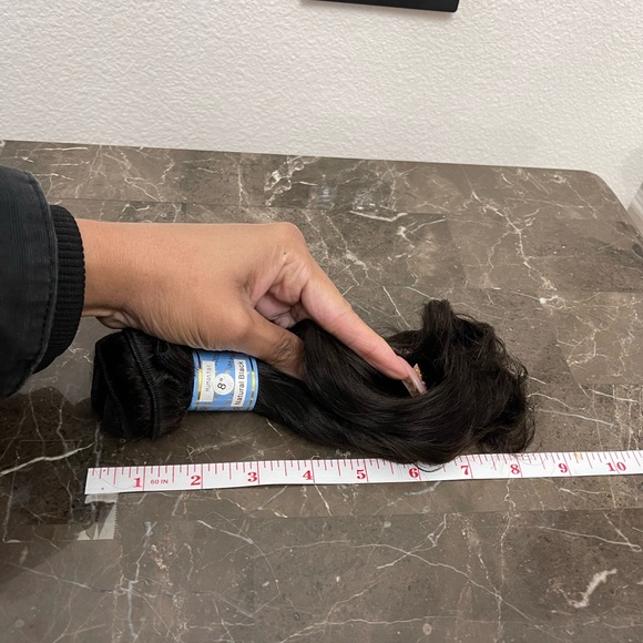 New! 8” Natural Black, Bouncy Wave Top Virgin Human Hair Bundles (Quantity 3) - Picture 6 of 6